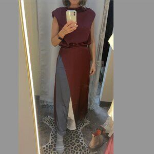 Cranberry/Burgundy sleek holiday set from Mulla